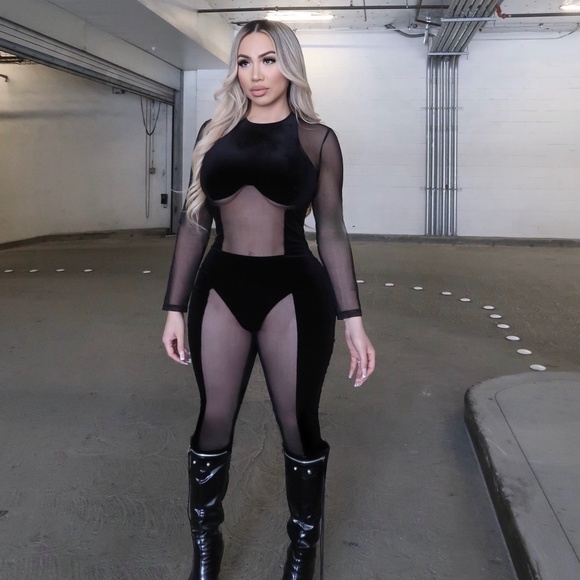 Velvet Catsuit - Picture 1 of 4